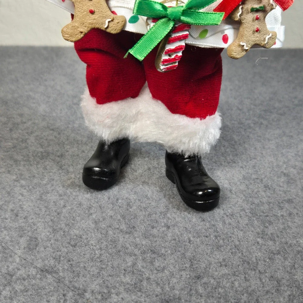 Chef Santa Claus 11 Inch Figurine Christmas Kitchen Decor Gingerbread Garland